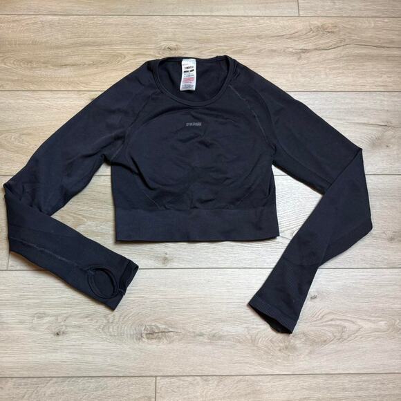 Gymshark black long sleeve crop - Picture 3 of 6